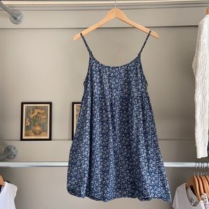 🛑 SOLD-Wild Fable Blue Floral Babydoll Dress